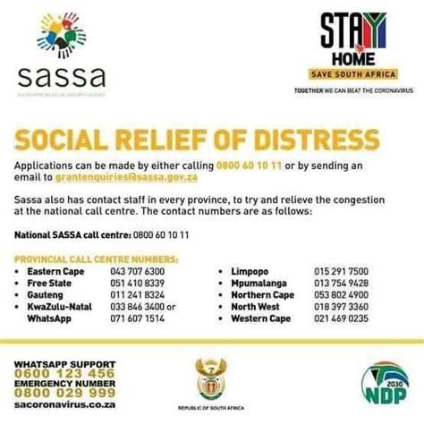 With a letter from you as applicant authorising the application; Sassa - Social Relief of Distress Grant - Work-Force