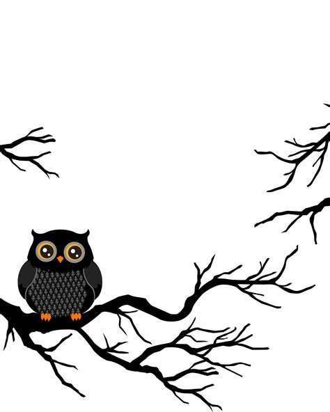 Owl Clip Art Owl On The Branches Png Download 12751594 Free