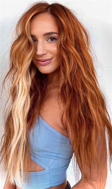 35 Copper Hair Colour Ideas And Hairstyles Blonde Copper Mermaid