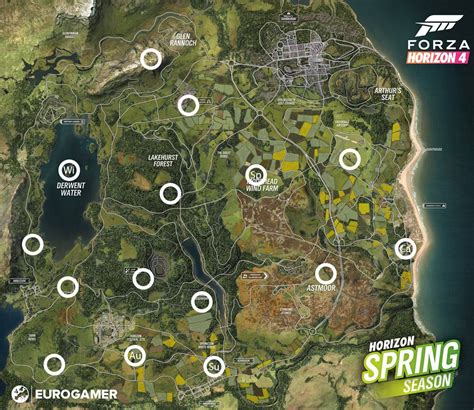 Forza Horizon 4 Barn Find Locations Map Including Seasonal Barn Finds