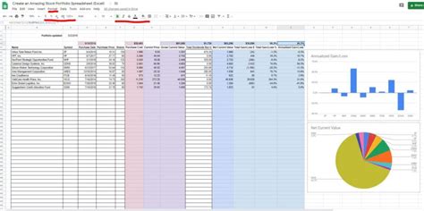 Create An Amazing Stock Portfolio Spreadsheet Excel