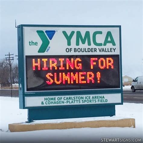 Civic Sign For Ymca Of Boulder Valley Lafayette Co