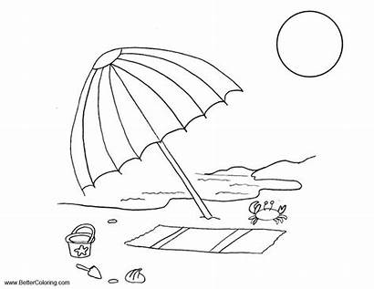 Beach Fun Coloring Pages Vacation Summer Printable