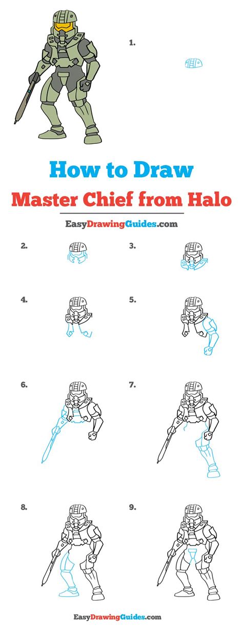 How To Draw Master Chief From Halo Really Easy Drawing Tutorial Drawing Tutorial Easy Easy