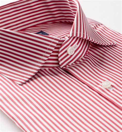 stanton 120s red bengal stripe men s dress shirt by proper cloth