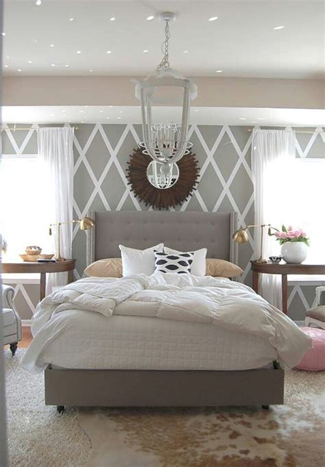 Calming bedroom colors wall colors gold bedroom decor. Cool walls, chandelier, and a great mirror. Calming greys ...