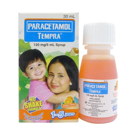 Buy Tempra 1 5 Years Old Orange Flavor 120 Mg 5 Ml 30 Ml Syrup