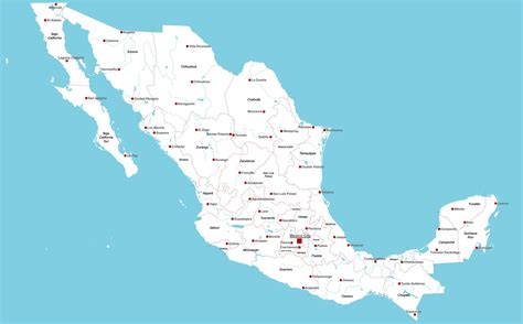 Mapa De Mexico Sin Nombres Mapa De Mexico Mapa Mexico Con Nombres Mapas