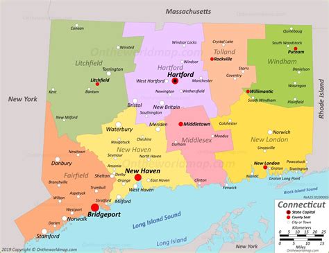 Map Of Cities And Towns In Ct World Map