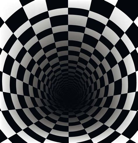 Black Hole In Checkerboard Wall Mural Murals Your Way Optical