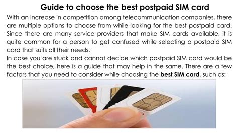 Guide To Choose The Best Postpaid Sim Card By Rahul Pawar Issuu