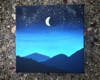 Night sky painting in acrylic. 4x5 canvas. | Mini canvas art, Night sky painting, Small canvas ...