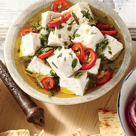 Feta cheese is traditionally made with sheep and goat milk. Marinated Feta Recipe | MyRecipes