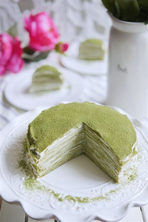 Japanese Matcha Green Tea Mille Crepe Cake Recipe Crepe Cake Cake