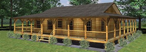 We broke ground in late 2007. 1500 Sq Ft Log Home With Wrap Around Porch | Joy Studio ...