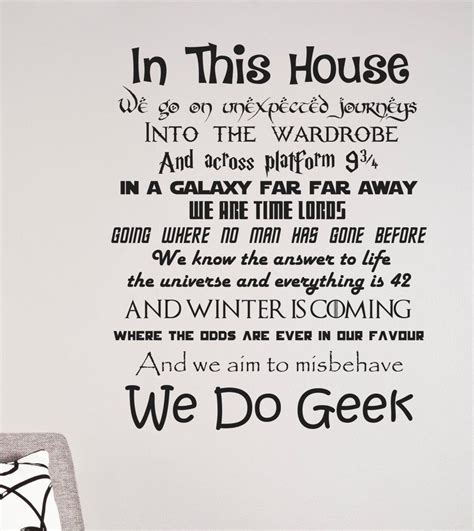 In This House We Do Geek Wall Decal In This House We Wall Decals