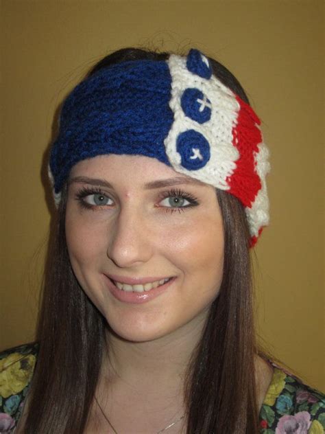 Patriotic Headband 4th of july American Flag Bandana by KnitSew4U, $30.