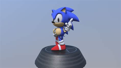 Sonic Generations Classic Sonic Statue Download Free 3d Model By