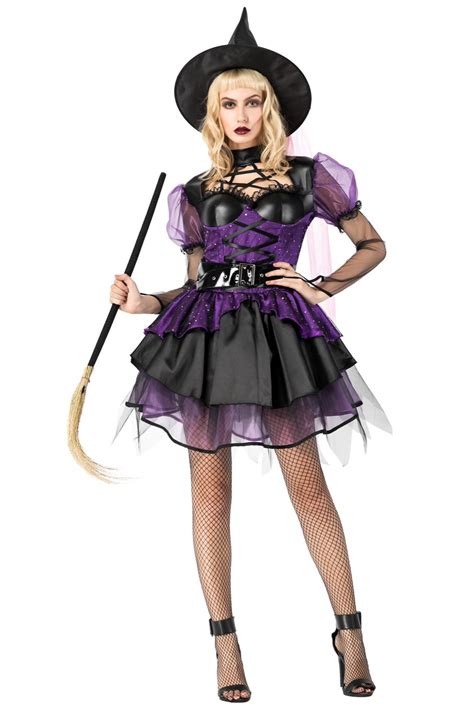 Black Gothic Carnaval Sexy Evil Witch Cosplay Costumes Girls Halloween