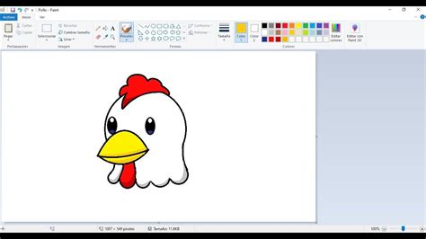 Dibujos Para Niños Con Paint Como Dibujar Un Pollo Youtube