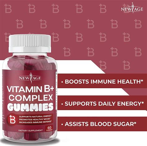 Vitamin B Complex Gummies By New Age With Vitamin B3 B5 B6 B7 B9 B12