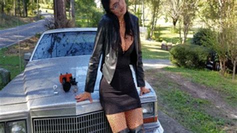 Britneybordeaux Waiting On Jane Domino In All Black Outfit And Otk Boots By The Cadillac Boots N