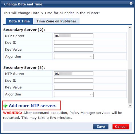 Synchronizing The Cluster Date And Time With The Ntp Server