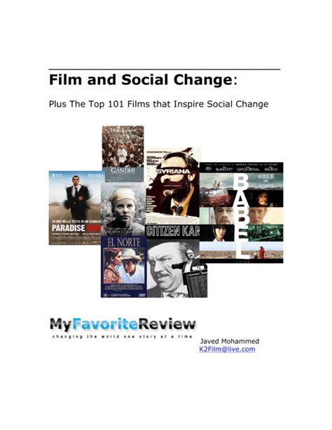 Film And Social Change