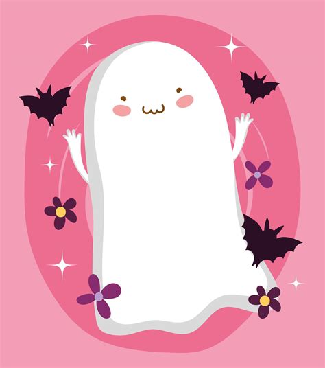 Happy Halloween Image With Cute Ghost 2055920 Vector Art At Vecteezy