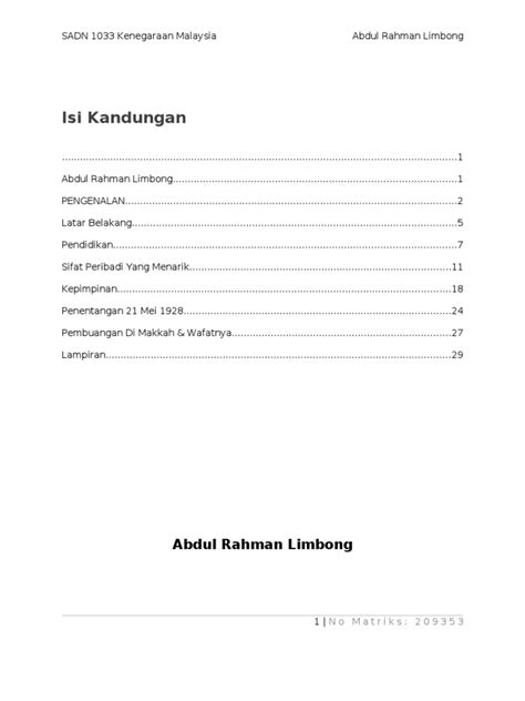 The present study investigates haji abdul rahman. Haji Abdul Rahman Limbong_info