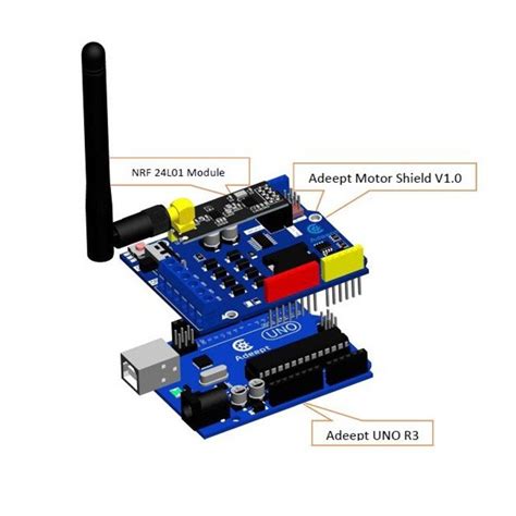 Adeept Remote Control Smart Car Kit For Arduino Based On Nrf24l01 24g