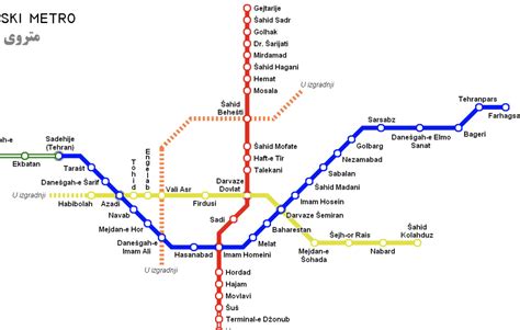 Tehran Metro Station Map