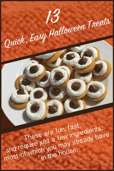 13 Quick Easy Halloween Treats Last Minute Recipes