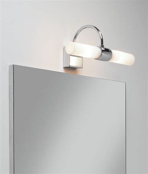 It's a builder's mirror so am putting a wood frame around it. Bathroom Wall Light - Polished Chrome