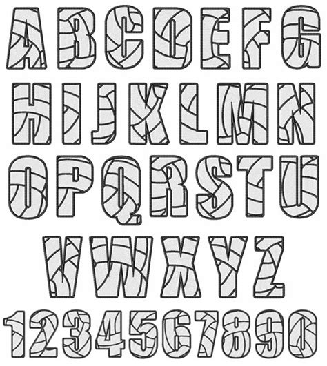 Pattern bubble letter designs inside. VOLLEYBALL Font Embroidery Alphabet from Embroidery ...