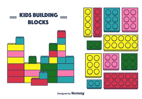 Vector Kids Building Blocks 115644 Vetor No Vecteezy
