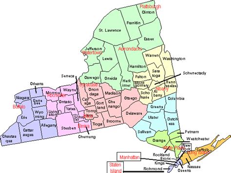 New York Cities Map