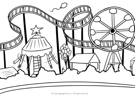 Wonder park tells the story of a magnificent amusement park where the imagination of a wildly creative girl named june comes alive. Amusement park 3 | Coloring Pages 24