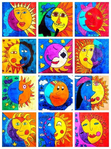 360 Sun And Moon Ideas Sun Art Art Lessons Art Projects