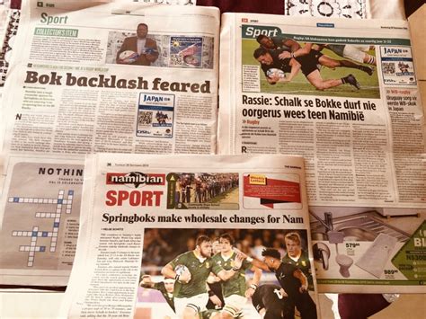 What The Namibian Papers Are Saying Before Bok Clash