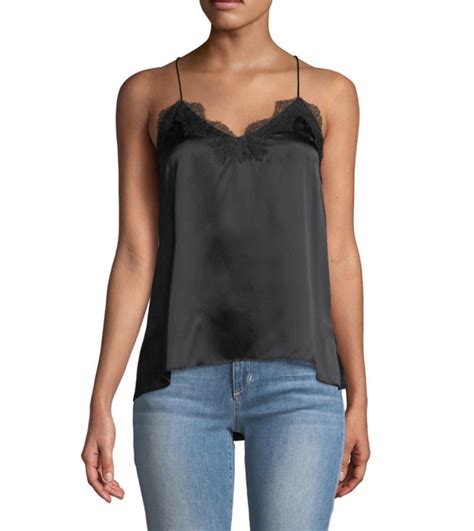 Cami Nyc The Racer Silk Charmeuse Camisole Jennifer Anistons Black