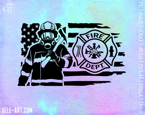 Free Firefighter Flag Us Svg Free Svg With Seleart