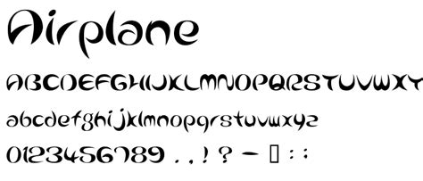 Airplane Font Fancy Various