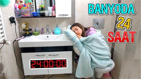 24 Saat Minicik Banyoda Yaşamak YouTube