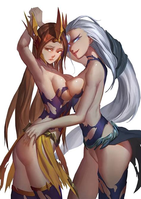 Diana League Of Legends Leona League Of Legends Hentai