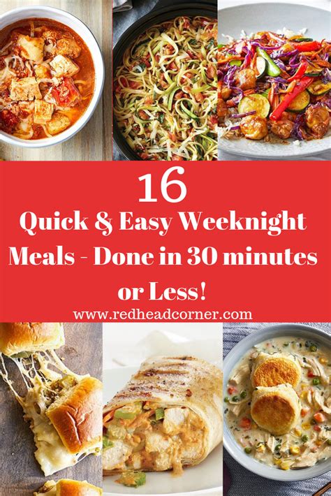 16 Quick And Easy Weeknight Meals Done In 30 Minutes Or Less Easy