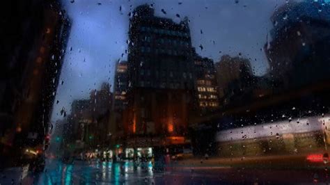 видео обои City Rain Animated