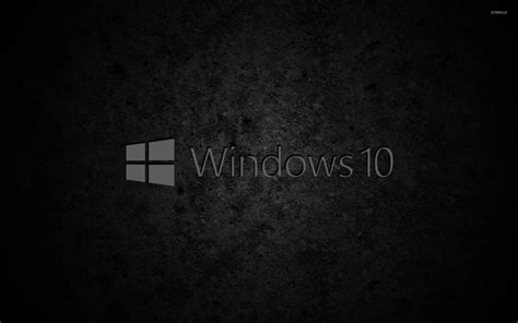 Windows 10 Gray Text Logo On Concrete Wallpaper Computer Wallpapers