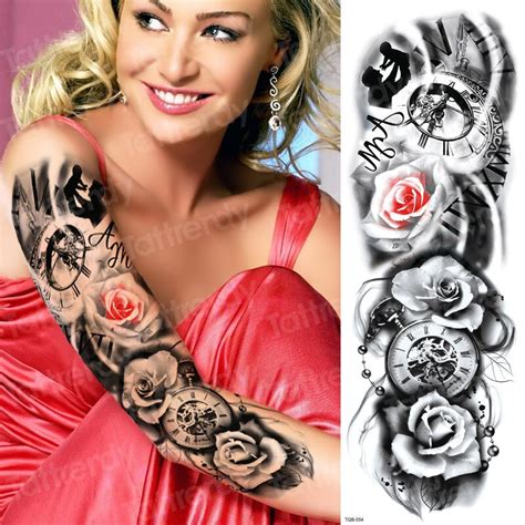 Tattoo Removable Waterproof Temporary Tattoos Robot Arm Sleeve Women Machine Tatoo Sleeve Tattoo