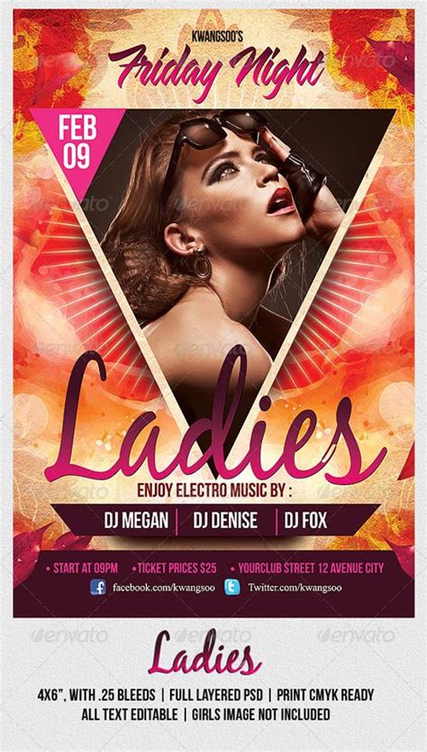 Graphicriver Ladies Night Party Flyer Template 1063272